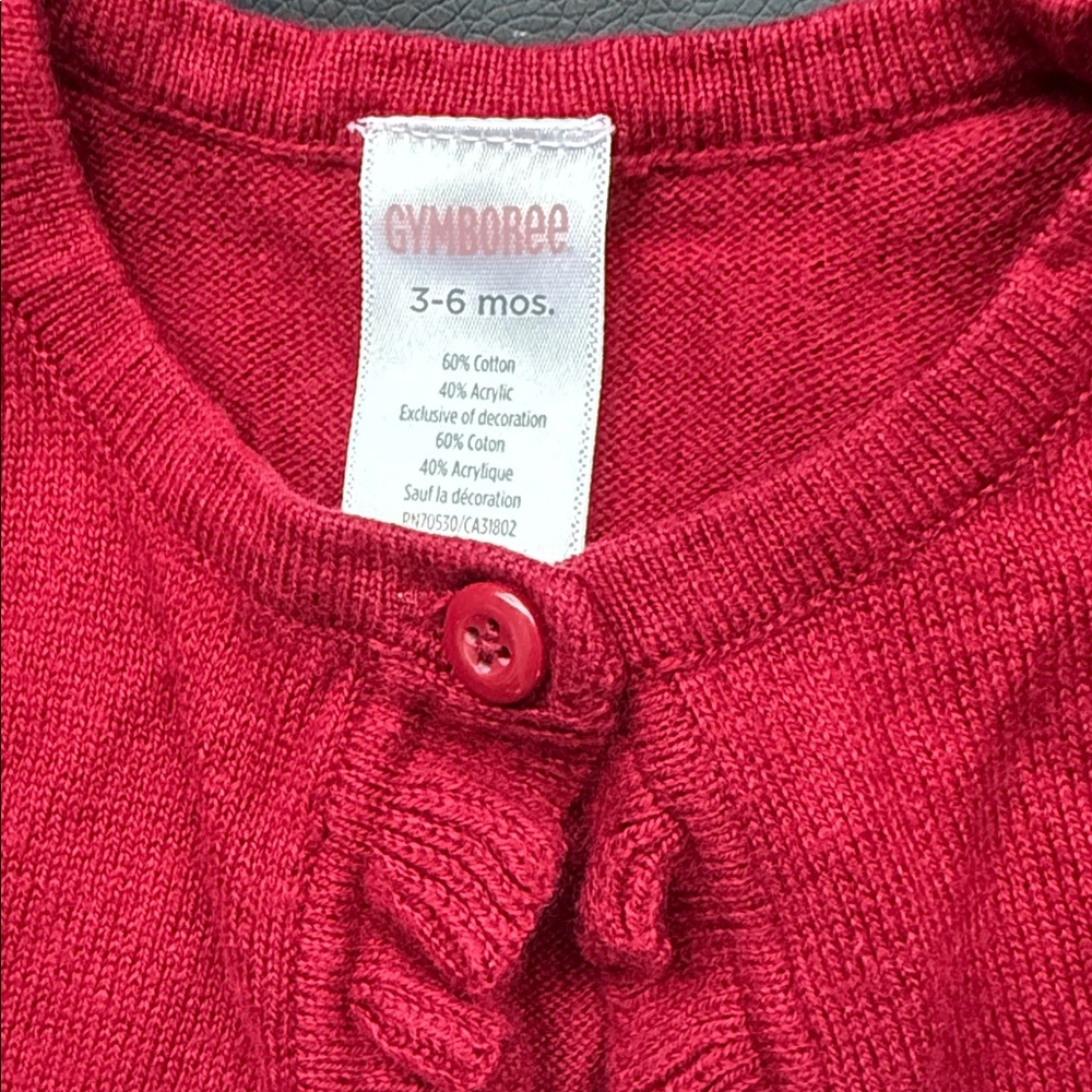 Gymboree Red Ruffle Sweater - Picture 3 of 6